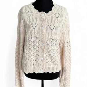 House of Harlow 1960's Delicate Lace Knit Cardigan